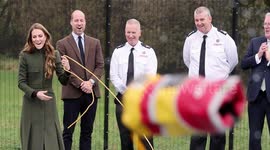 UNCAPTIONED: The Prince and Princess of Wales Visit New Fire Training Centre in Northern Ireland