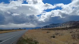 Golden weather greets amid powerful autumn in Sierra Valley, California, USA