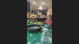 Fat Cat Scratches Butthole On Kitchen Counter