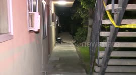 US, Los Angeles: Pomona Walkway Collapse at Apartment Complex