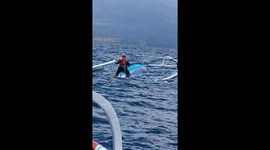 British tourist rescued from holiday sea trip horror as rogue waves capsizes boat in Bali