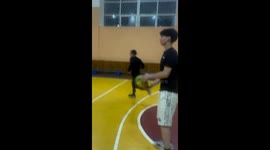 Volleyball serve mishap causes net to collapse in Kostanay, Kazakhstan
