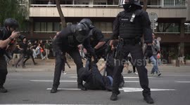 Spain: Palestine strike in Barcelona
