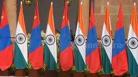 Mongolian president meets Indian Prime Minister Modi in New Delhi