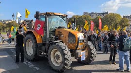 Farmers protest in Paris against EU-Mercosur trade deal
