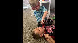Look at this very serious dentist at work!