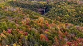 DRONE: Fall foliage in Catskills, NY