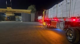 Limited aid convoy crosses into Gaza through Rafah Gate