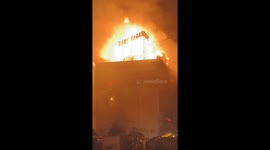 Massive fire broke out in a paint shop in India ahead of Diwali Light Festival