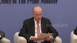 Palestinian Prime Minister Holds Press Conference on Gaza