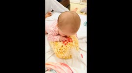 Popcorn Plunge! My Daughter's Hilarious Tumble into a big Mountain of Kernels!