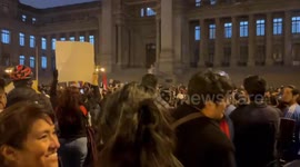 Protesters demand resignation of interim president José Jerí in Lima, Peru