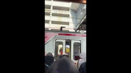 Passengers flee from train when smoke fills carriage in Indonesia