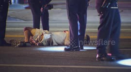 US, Los Angeles: Van Nuys Pedestrian Struck