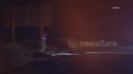 US, Los Angeles: Diamond Bar 18 Cars Hit Driveshaft Causing Flat Tires On 60 Freeway With Sound On Tape