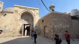 Worshippers gather for first Friday prayers in Gaza after ceasefire agreement