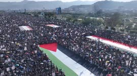 Yemen: Thousands in Sanaa rally for Palestine on first anniversary of Hamas leader Sinwar’s death