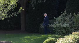 US President Donald Trump departs White House for Florida