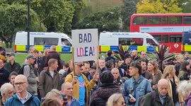 Several thousand protesters gather at Marble Arch against Digital ID