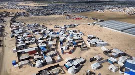 DRONE - Gaza residents forced to bury relatives in agricultural fields amid cemetery shortages due to Israeli genocide