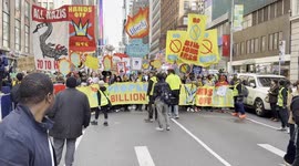 No Kings demonstrators march in New York City
