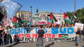Pro-Palestinian demonstration held in Naples, Italy