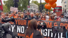 Anti-Digital ID Protest Fills Central London Saturday 18th October 2025
