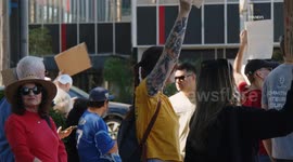 US, Los Angeles: Sherman Oaks No Kings Protest Part 1