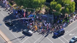 US, Los Angeles: Santa Clarita No Kings Protest Part 1