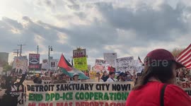 US: DETROIT - Protesters gather nationwide for 'No Kings' rallies opposing Trump administration