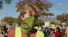 US, Los Angeles: Burbank No Kings Protest With Sound On Tape Part 2