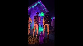 Ghostbusters Theme Hallowen decorations in Yukon, Oklahoma.