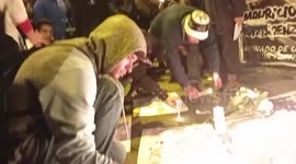 Vigil and tribute for rapper ‘Truko’ in Plaza Francia, Lima, Peru