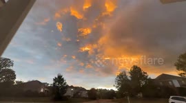 Stunning sunset over Harrisburg, North Carolina, USA