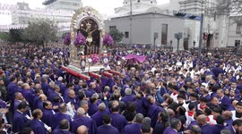Thousands join 'Lord of Miracles' procession in Lima, Peru