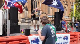 Politician Craig Kelly speaks at the ‘March for Australia’, Sydney, Australia