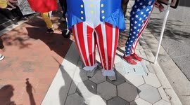 US: Protest against Donald Trump in Orlando, Florida