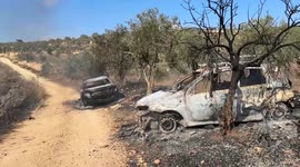Illegal Israeli settlers set fire to Palestinian vehicles near Bethlehem