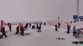 China: Continuous snowfall kicks off ski season in northwest China's Xinjiang