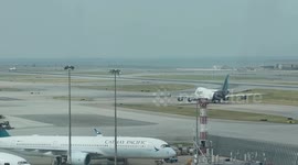 Hong Kong: Two dead after cargo plane overshoots runway at Hong Kong Airport