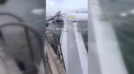 Hong Kong: Emirates Cargo Plane Crashes Into Sea at Hong Kong Airport