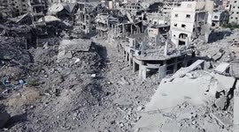 Dramatic drone footage reveals devastation in Khan Younis caused by Israeli attacks