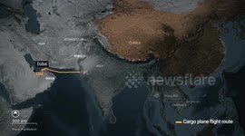 MOTION GRAPHICS - 2 killed after cargo plane slides off runway in Hong Kong