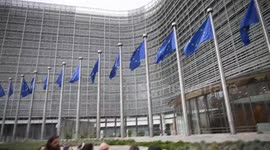 Protest held in front of European Commission in Brussels against normalization with Israel