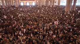 Thousands attend funeral for Houthi chief of staff in Sanaa