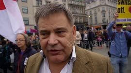 Andrew Bridgen speaks out against the mandatory UK Digital ID at a rally in Central London