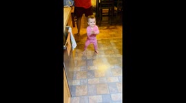 Caught my daughters fist time walking on her own and didn’t even need help