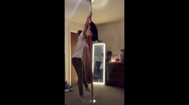 Pole Dancing Cat Steals the Show