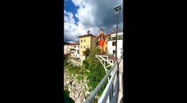 Epic Bridge Dive in Slovenia