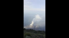 Santiaguito Volcano Seen From Santa Maria Volcano